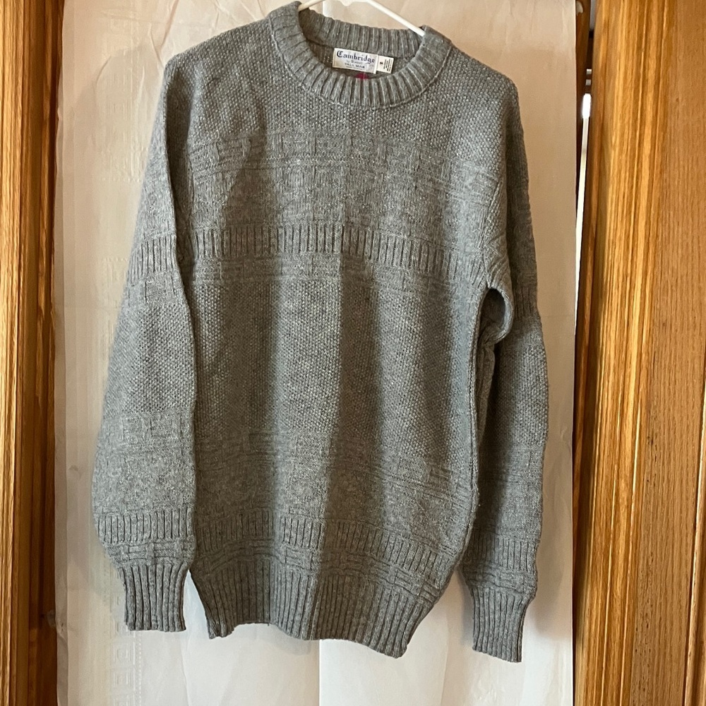 Cambridge by Sweet Tall Man Sz M Men’s Pullover Wool Blend Made in USA Sweater